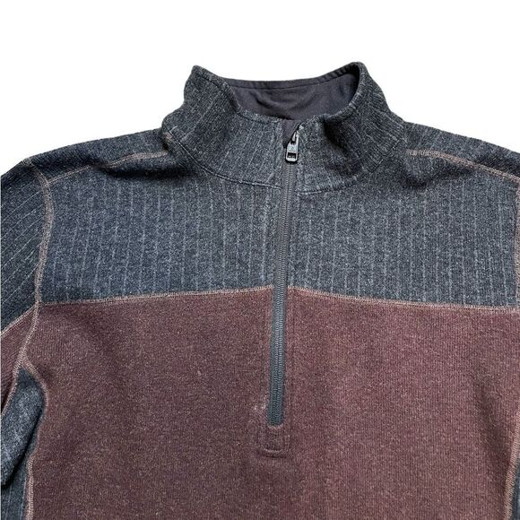 PRANA Wentworth 1/4 Zip Wool Blend Sweater Size Large - Picture 4 of 9